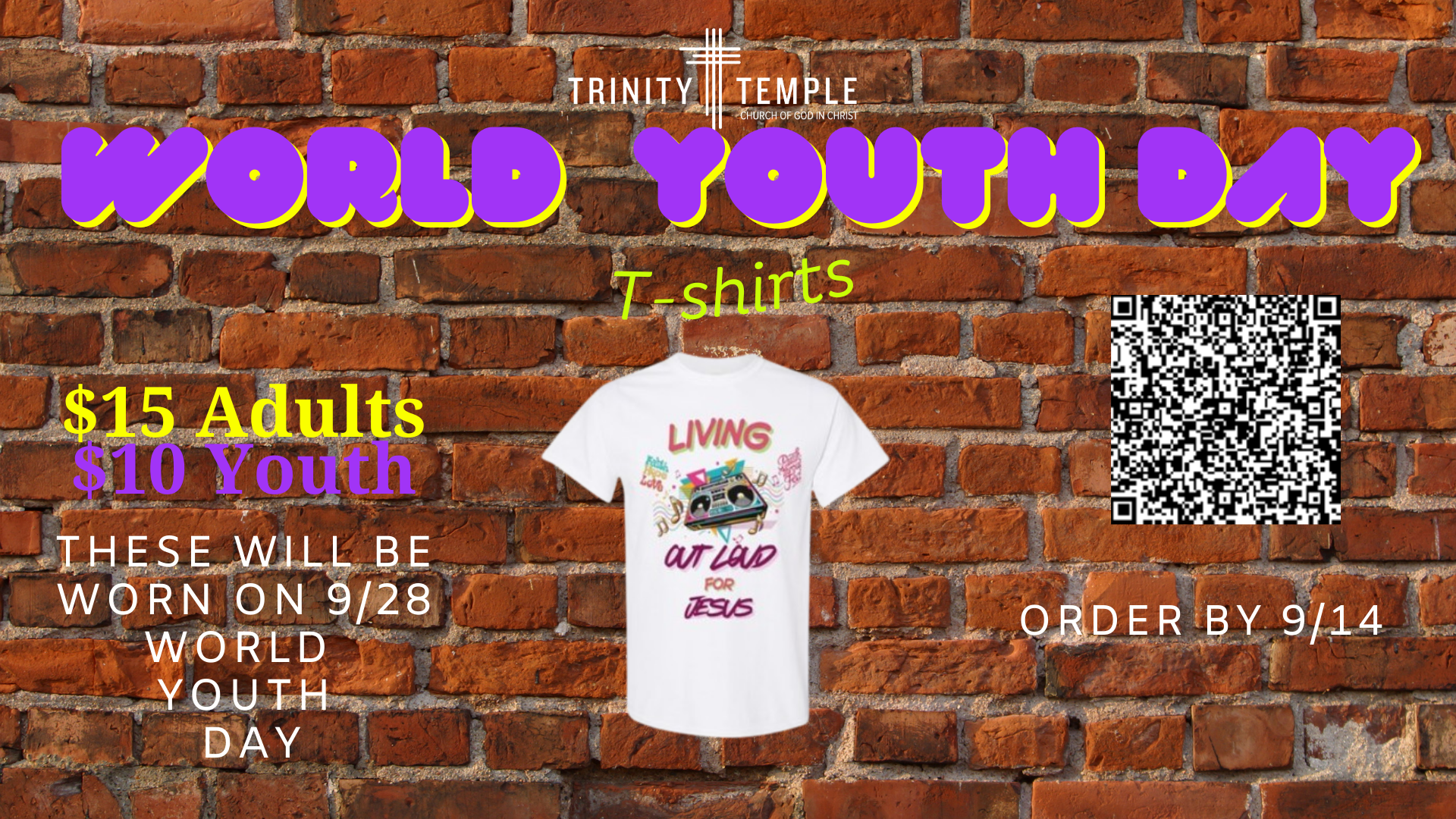 World Youth Day T-shirts Flyer 2025