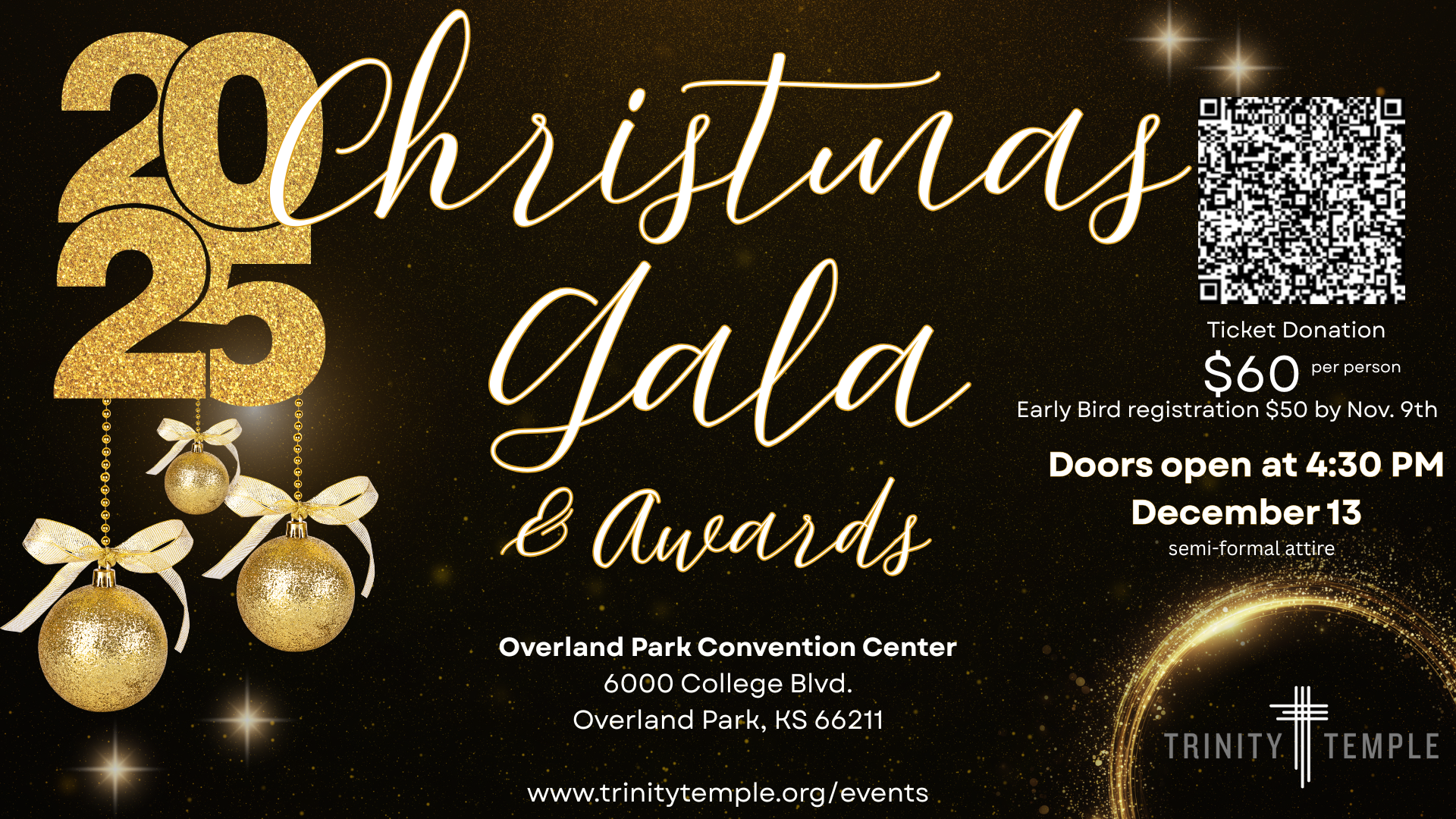 Trinity Awards Christmas Gala 2025 Flyer
